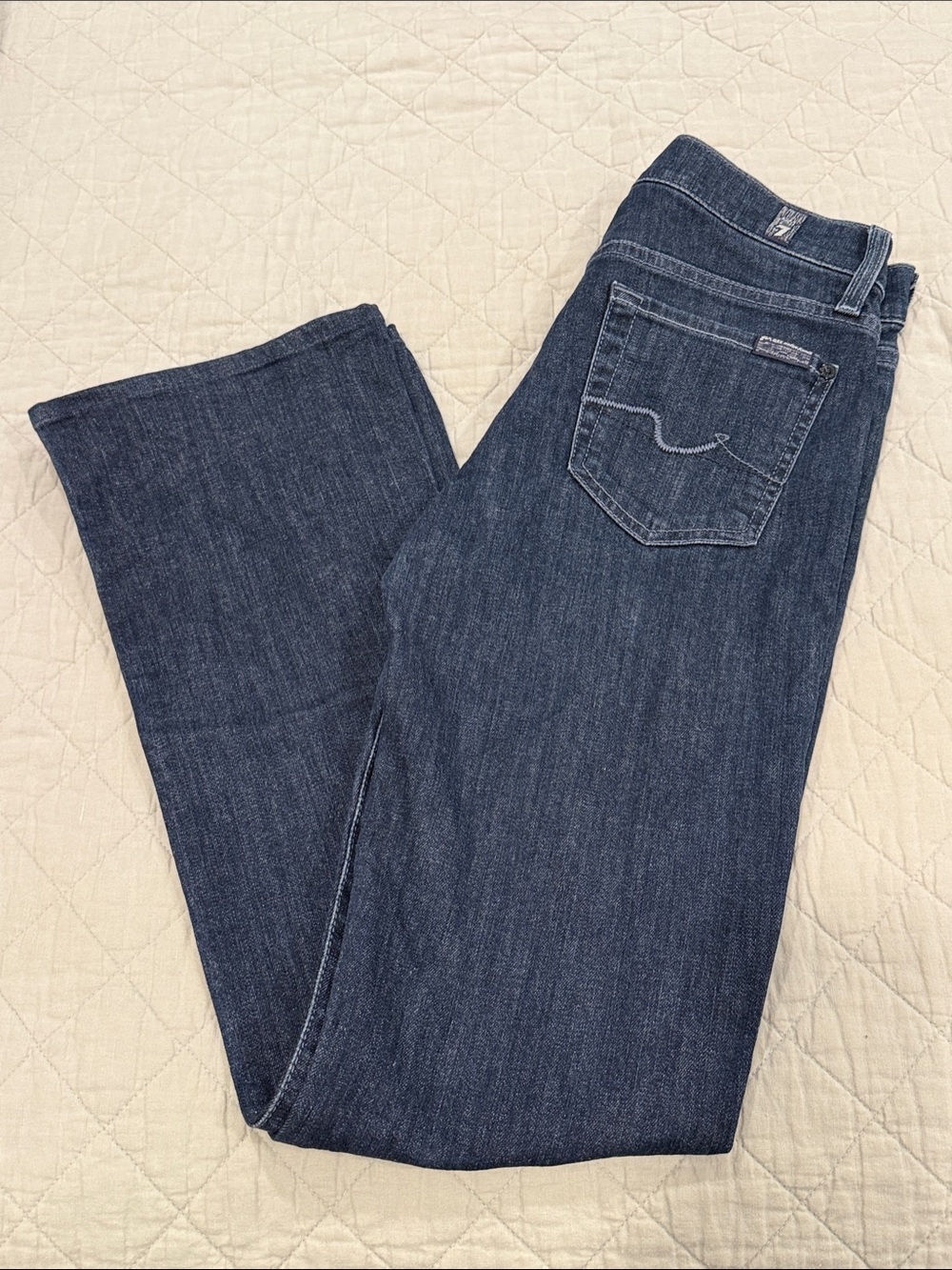 7 for all Mankind- Dark Blue Boot Cut Jeans